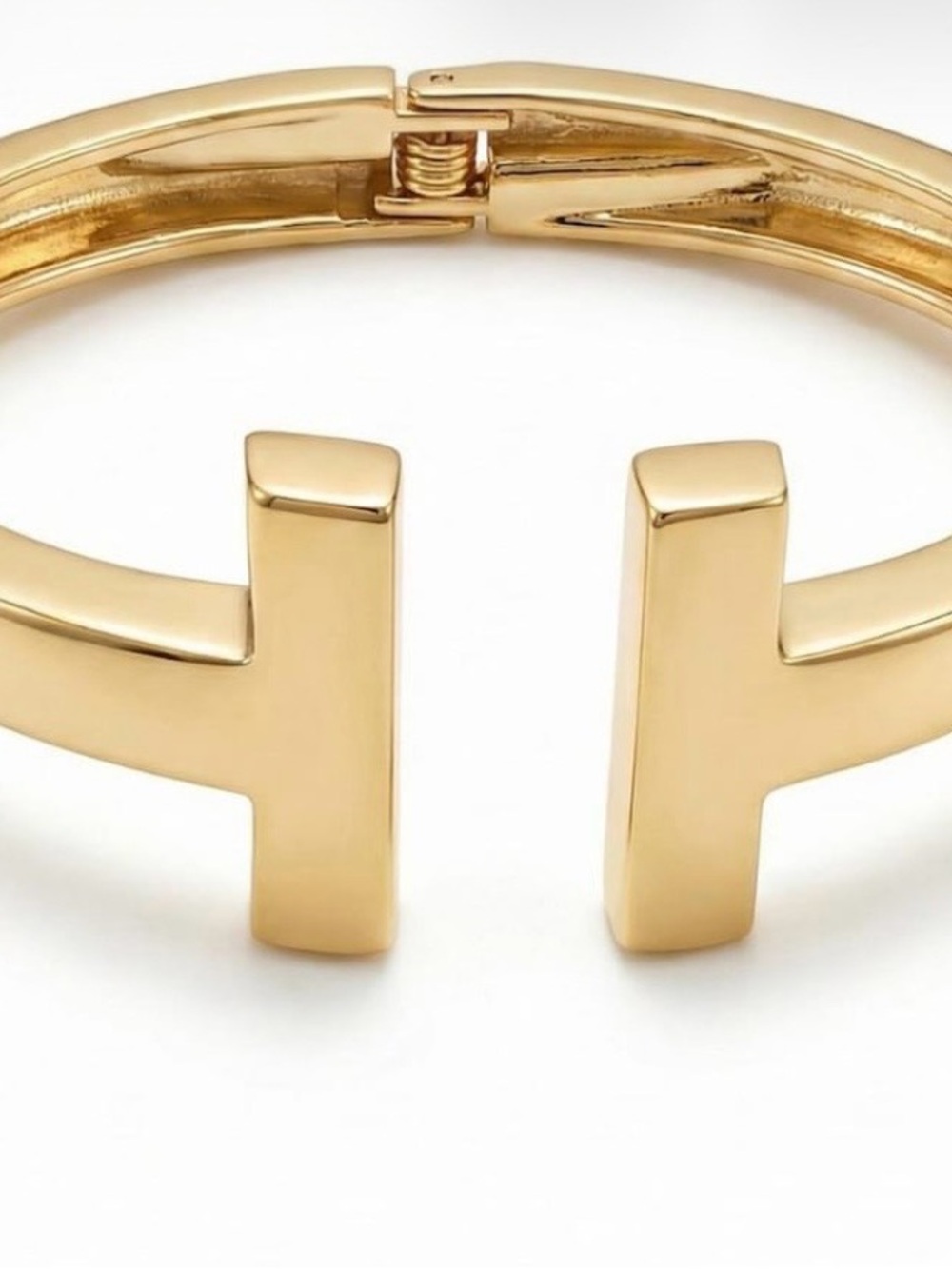 Gold T Cuff Bracelet - Gold-Plated Stainless steel